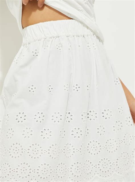 Buy ALAYA F x URB_N Women Schiffili Embroidered Tiered Skirt Online at ...