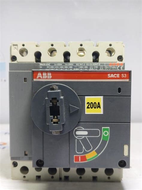 ABB SACE S3H 200 Amp MCCB 65kA at 415V, 4 pole | RAJ ELECTRICALS ...