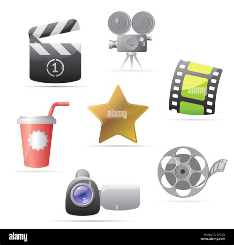 Icons for movies Stock Photo - Alamy