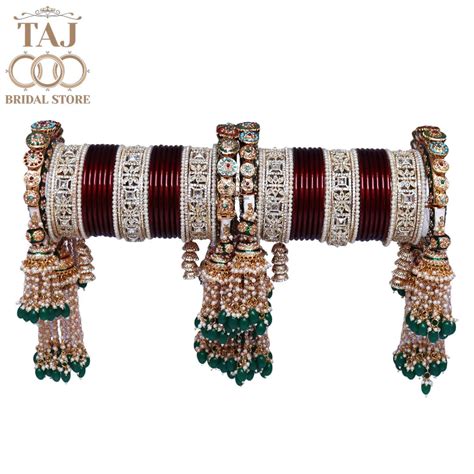 Luxurious Rajwadi Bangles Set with Best AD Bangles and Jhoomer Design ...