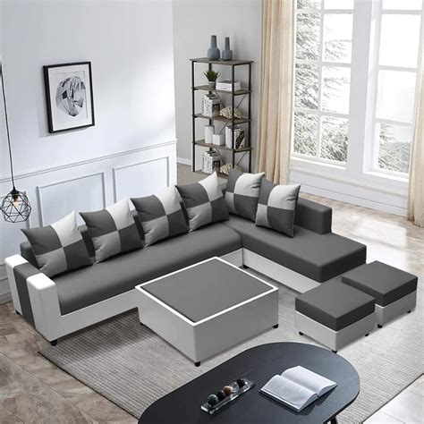 Casacomfort Syria 8 Seater Fabric RHS L Shape Sofa Set with 1 Centre ...