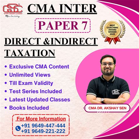 CMA Inter Direct And Indirect Taxation (DITX) Online Course - CMA Cart