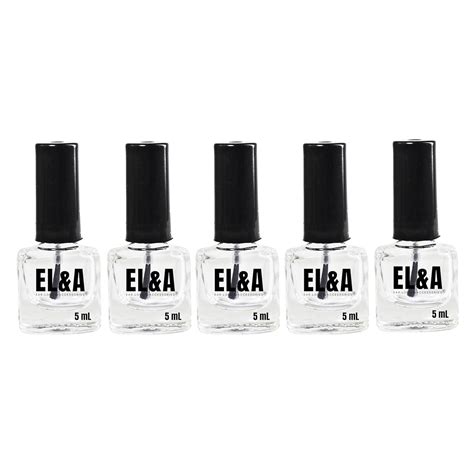 Buy [Ear Lobe & Accessories] Empty Nail Polish Bottles - 5 ml | Brush ...
