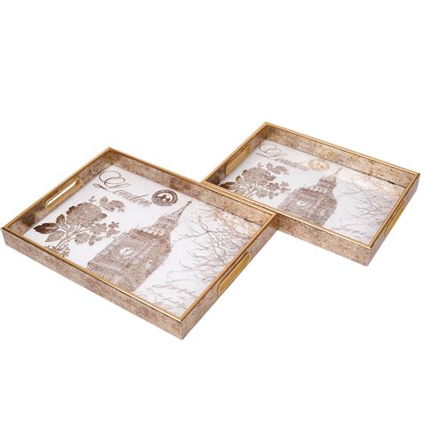 Bugetta London Bricks Serving Tray – Spacious & Stylish Serving Tray ...