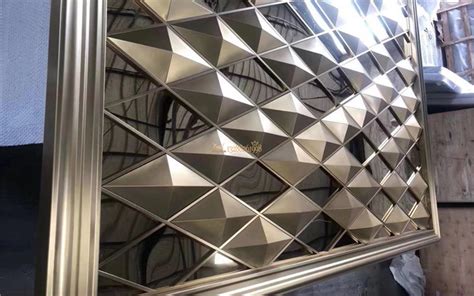不锈钢菱形装饰背景墙-佛山市众钰金属制品有限公司