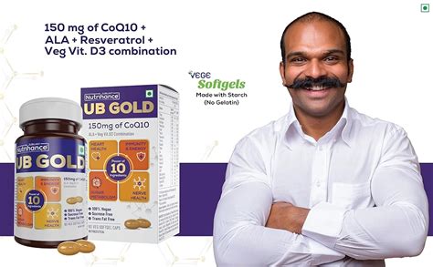 Jubilant Nutrihance UB Gold Coenzyme Q10 (CoQ10) 150mg Supplement 100% ...