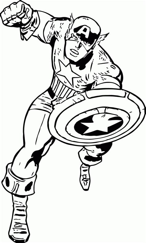 Captain America Car Coloring Pages
