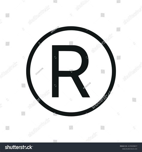 R Registered Trademark Symbol Logo R Stock Vector (Royalty Free ...