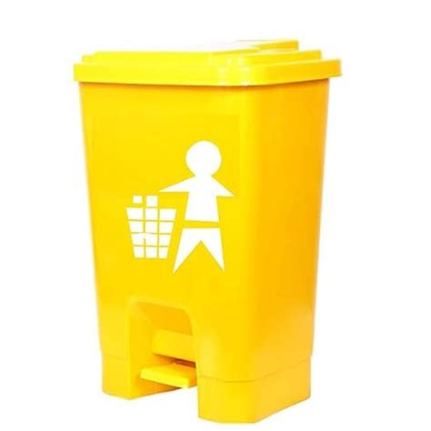 KAPGGRILA Biomedical Waste Bin 25 Ltr Yellow Plastic Pedal Dustbin for ...