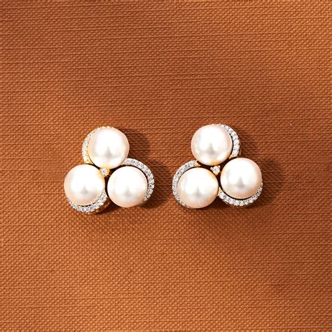 Dual Toned AD Stud Earrings – Jazbaat.com