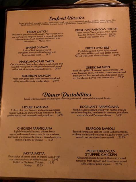Menu at Food & Friends steakhouse, Lewisburg, 878 Washington St