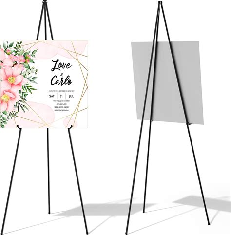 Buy Easel Stand for Display Wedding Sign & Art Poster - 63 Inches Tall ...