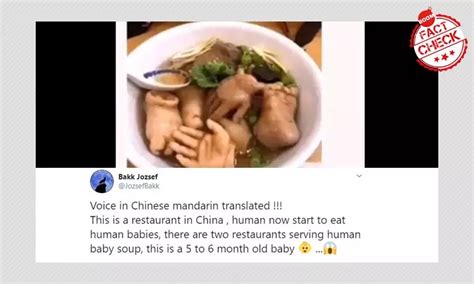 No, This Pic Does Not Show A Chinese Restaurant Serving 'Human Baby ...