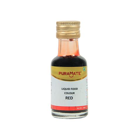 Puramate Liquid Food Colour Red 30ml – Bakeworld Retails Pvt Ltd