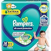 Buy Pampers All Round Protection Pants Style Baby Diapers, Medium size ...