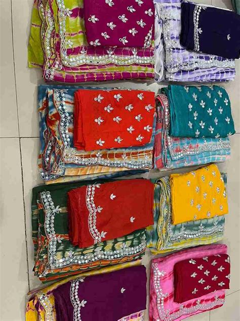 Tye Dye Chinnon Silk Sarees – arhascouture