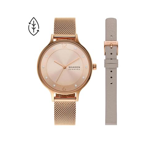 Buy Skagen Anita Lille Rose Gold Watch Set SKW1150SET Online