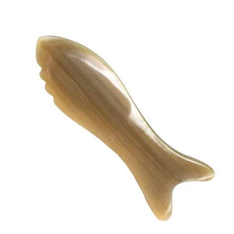 Buy Yak Horn Scraping Board,MQUPIN Fish Shape Gua Sha Massage Tool,Hand ...