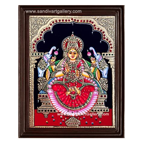 Shop Gaja Lakshmi Tanjore Painting - Free Shipping- Sandiv Art Gallery