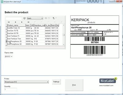 NiceLabel Excel Spreadsheet 的图像结果