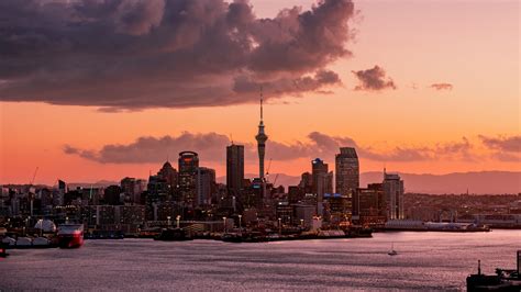 Download wallpaper 3840x2160 city, buildings, coast, auckland, new ...