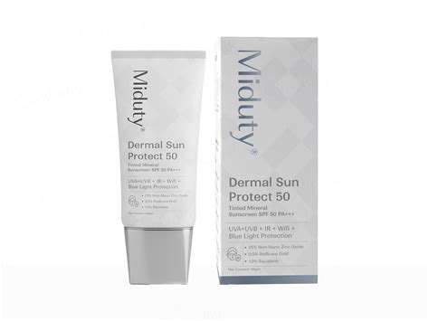 Buy Miduty Dermal Sun Protect 50 Tinted Mineral Sunscreen SPF 50 PA ...