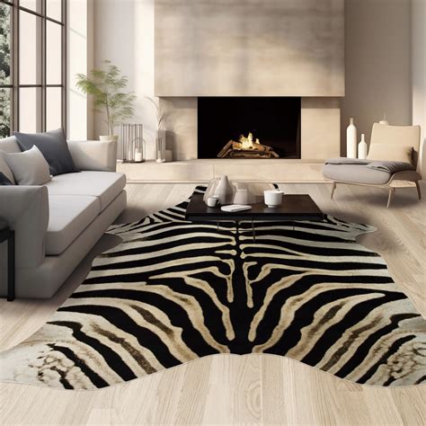 Amazon.com: Guyi Rare Large Zebra Rug 10x8 ft Premium Cowhide Rugs for ...