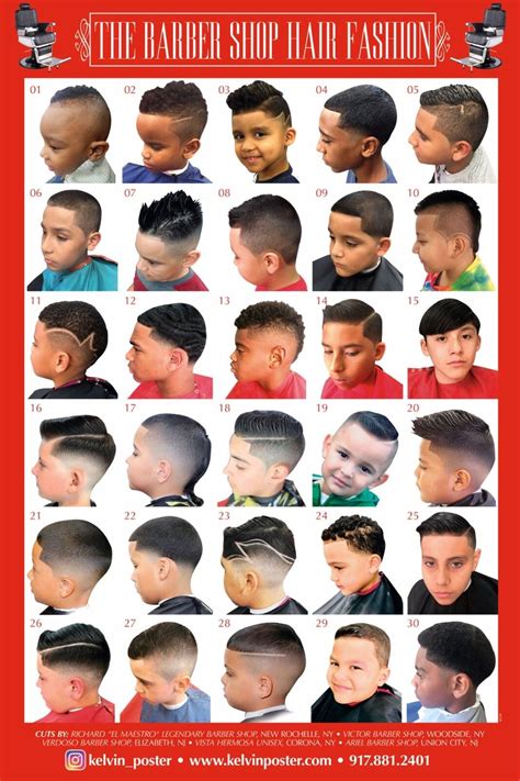 NEW 24 X 36 BARBER SHOP POSTER MODERN HAIR STYLES YOUHT AND KIDS ...