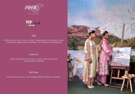 Kimora Heer Tasveer Chapter 6 Muslin Dress Material 6 pcs Catalogue