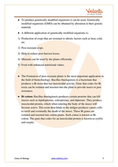 Biotechnology Chapter of Class 12 的图像结果