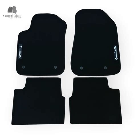 Carpet Car Floor Mats Velour for Alfa Romeo Giulietta 2010-> logo