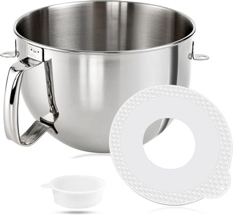 Amazon.com: 6 QT Stainless Steel Mixer Bowl & Mixer Bowl Lid Cover for ...