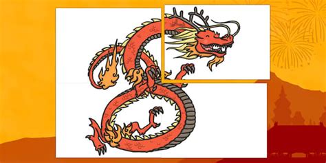 Chinese Dragon Large Display Cut Out (teacher made) - Twinkl