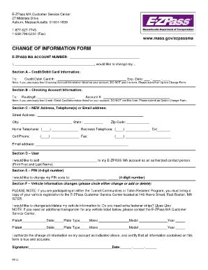 MA DoT E-ZPass Account Closure Form - Fill Online, Printable, Fillable ...
