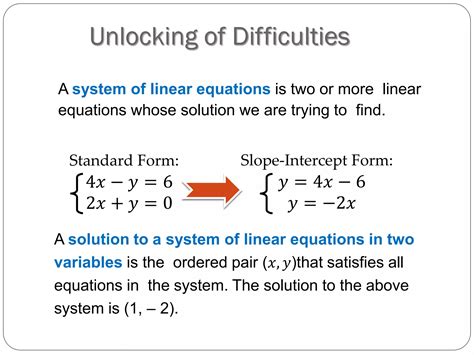 Solving 2 Variable Linear Equation Systems 的图像结果