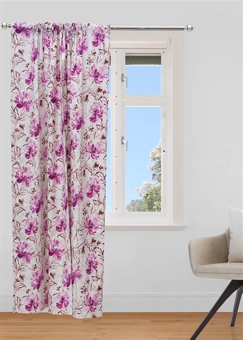 Get Dark Pink Floral Printed Door Curtain at ₹ 899 | LBB Shop