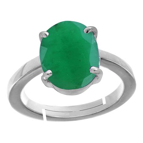 kanishkaarts 9.25 caratNatural Emerald Ring (Natural Panna/Panna stone ...