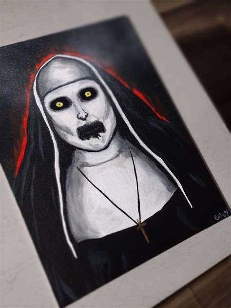 The Nun in 2025 | Canvas painting, Halloween canvas art, Scary paintings