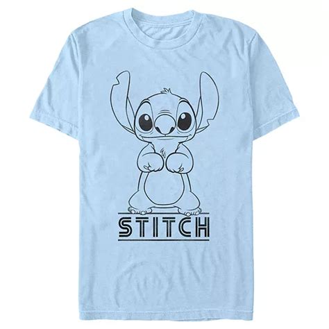 Disney's Lilo & Stitch Cute Stand Stitch Men's Graphic Tee