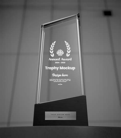Glass trophy mockup design | Premium PSD