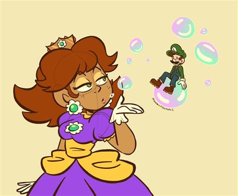 luigi, princess daisy, and bubble daisy (mario and 2 more) drawn by ...