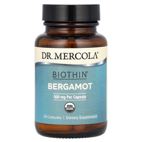Dr. Mercola, ビオチン、ベルガモット、500mg、30粒
