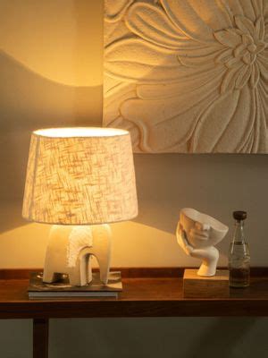 Buy Ellementry Sarafay Ecomix Elephant Lamp with Shade for Living Room ...