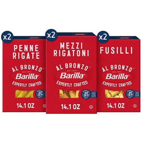 Amazon.com: Barilla Al Bronzo Pasta Variety Pack with Penne Rigate ...