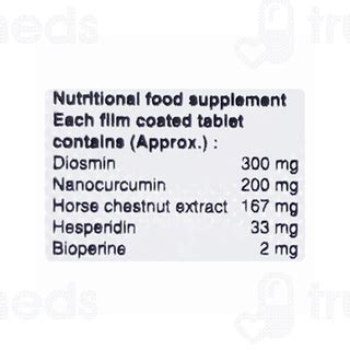 Veinflux Nc Tablet 10 - Uses, Side Effects, Dosage, Price | Truemeds