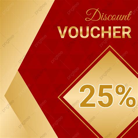 Discount Voucher Red And Gold Template Design Template Download on Pngtree