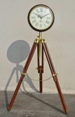 Buy Antique Collection Brown Wood Grandfather Style Floor Clock Vintage ...