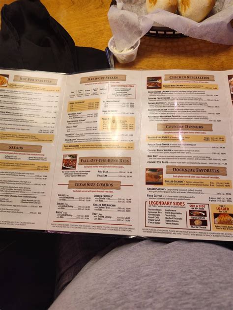 Menu at Texas Roadhouse steakhouse, Robinson Township