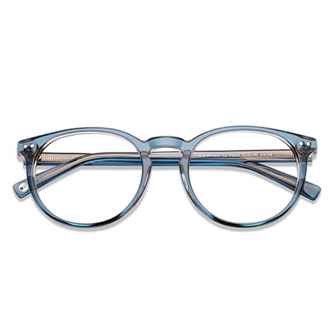 Buy Blue Brown Transparent Blue Brown Transparent Full Rim Round John ...