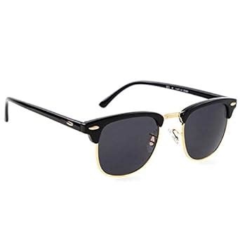 Dervin UV Protected Black Frame Unisex Sunglasses (Black) : Amazon.in ...